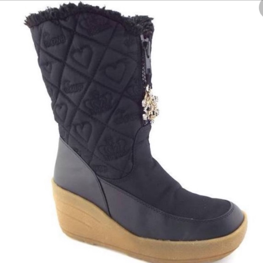 ❄️ Y2K Juicy Couture SNOWFLAKE Wedge Snow Boots FINAL PRICE - Picture 1 of 9